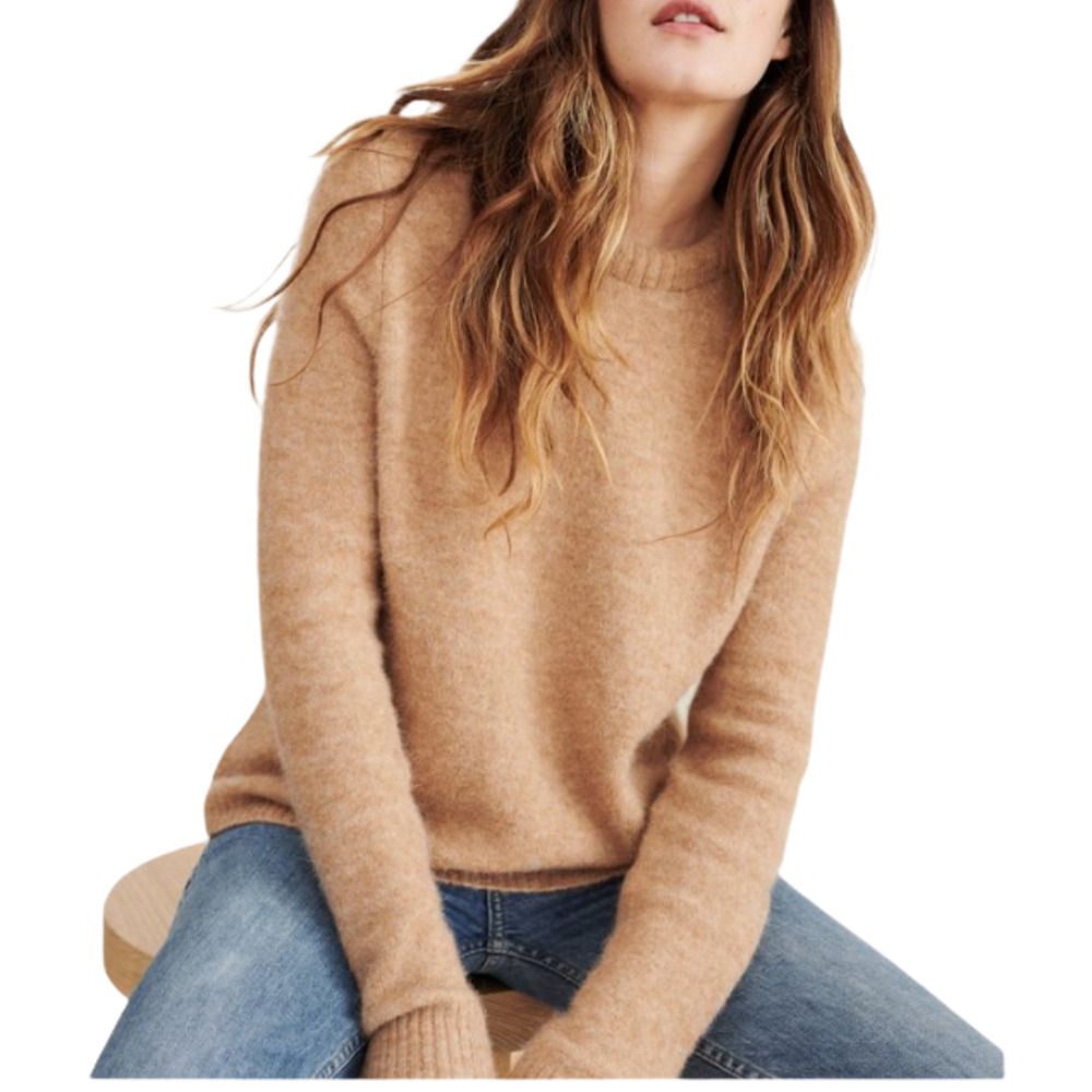 JENNI KAYNE Puffy Crewneck Wool Alpaca Sweater  S